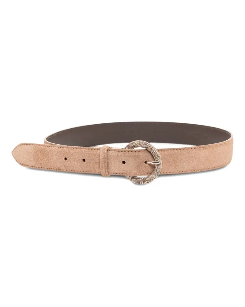 Orciani round-buckle belt - Nude Nude