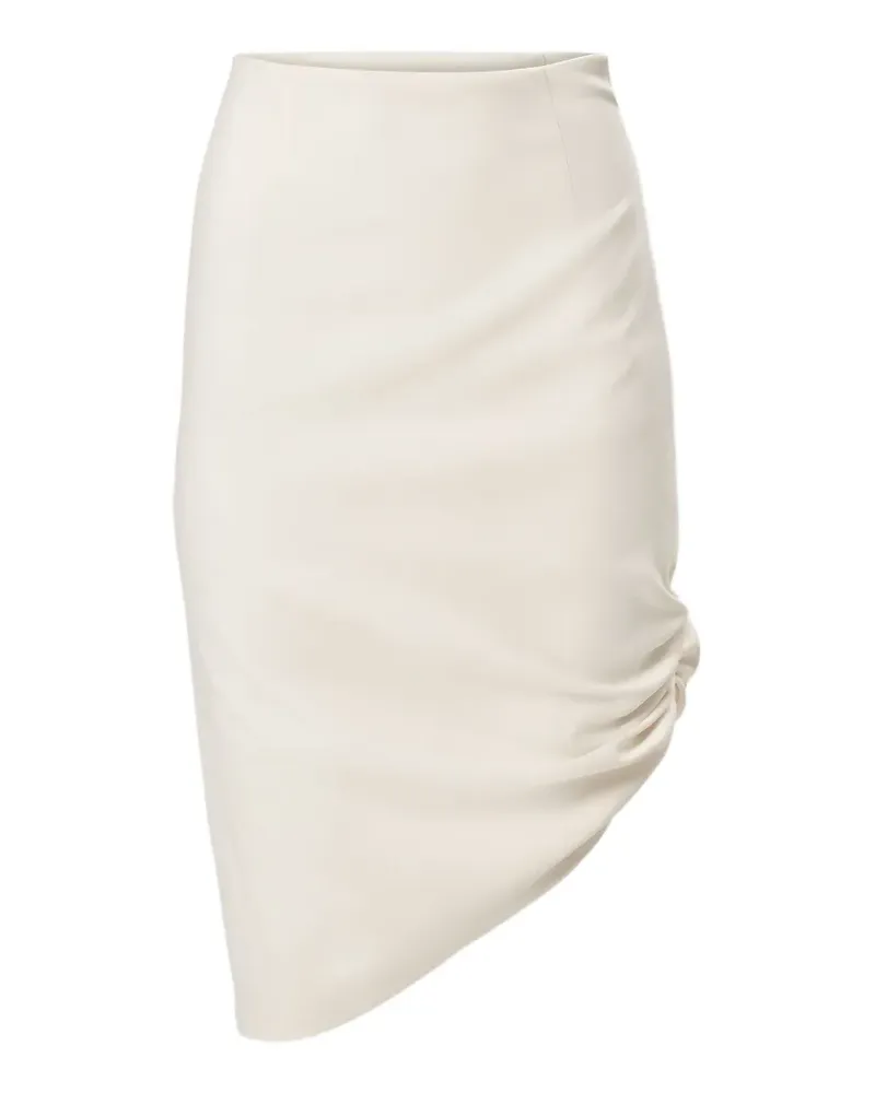 Carolina Herrera New York asymmetric gathered short skirt - Weiß Weiß
