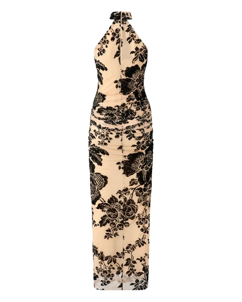 Pinko Neckholder-Kleid mit Blumen-Print - NZ8 NUDO/NERO Nz8