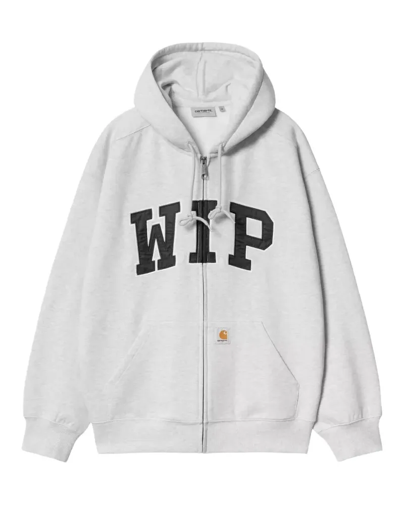Carhartt WIP logo-appliqué zip-up hoodie - Grau Grau