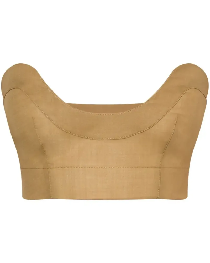 Philosophy Di Lorenzo Serafini Cropped-Top mit tiefem U-Ausschnitt - Grün Grün