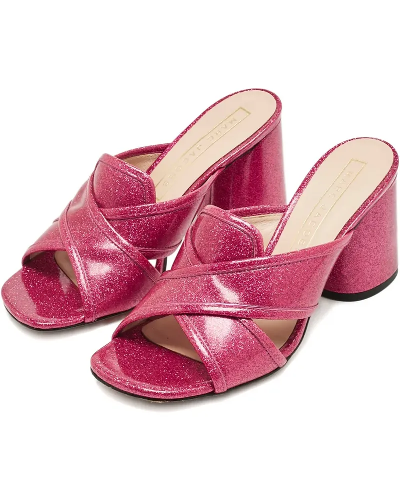 Marc Jacobs glitter-embellished block-heel mules - Rosa Rosa