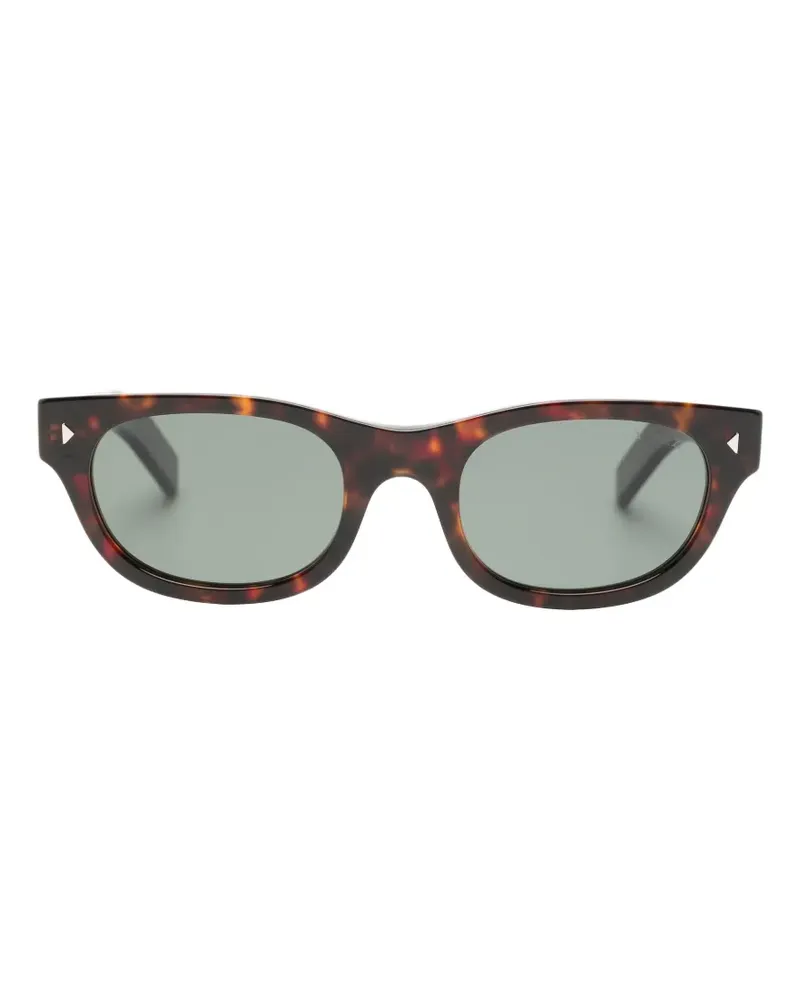 Prada Eckige Sonnenbrille in Schildpattoptik - Braun Braun