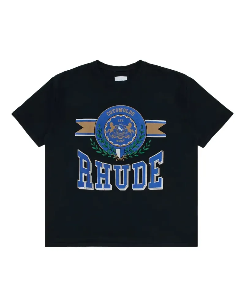 RHUDE Cotswold Crest T-Shirt - Schwarz Schwarz