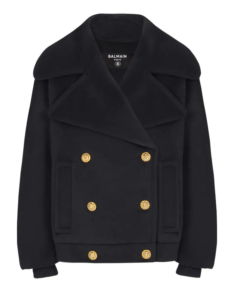 Balmain double-breasted peacoat - Schwarz Schwarz