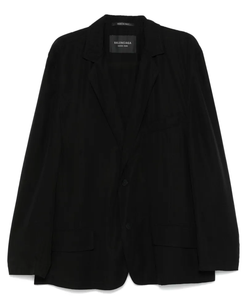 Balenciaga Einreihiges Sakko - Schwarz Schwarz
