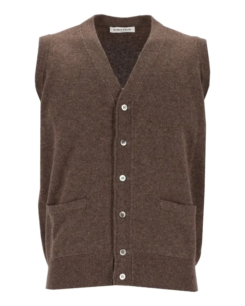Al Duca D’Aosta 1902 button-front cashmere cardigan - Braun Braun