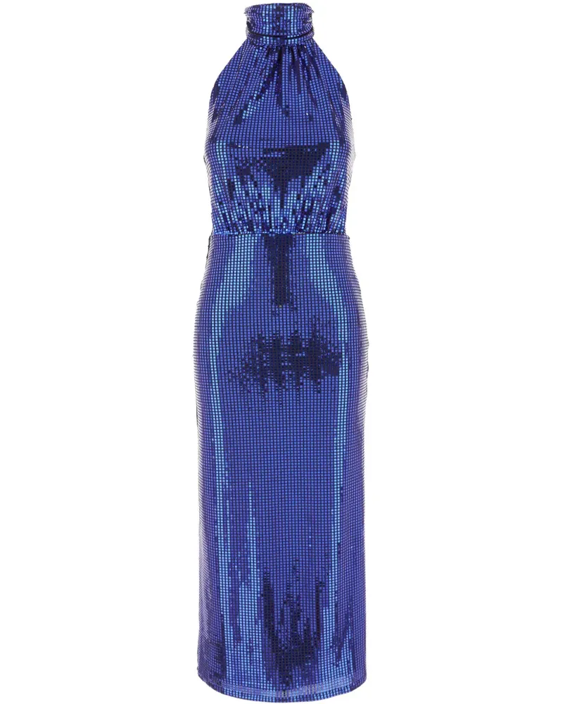 ACTUALEE Verziertes Midikleid - Blau Blau