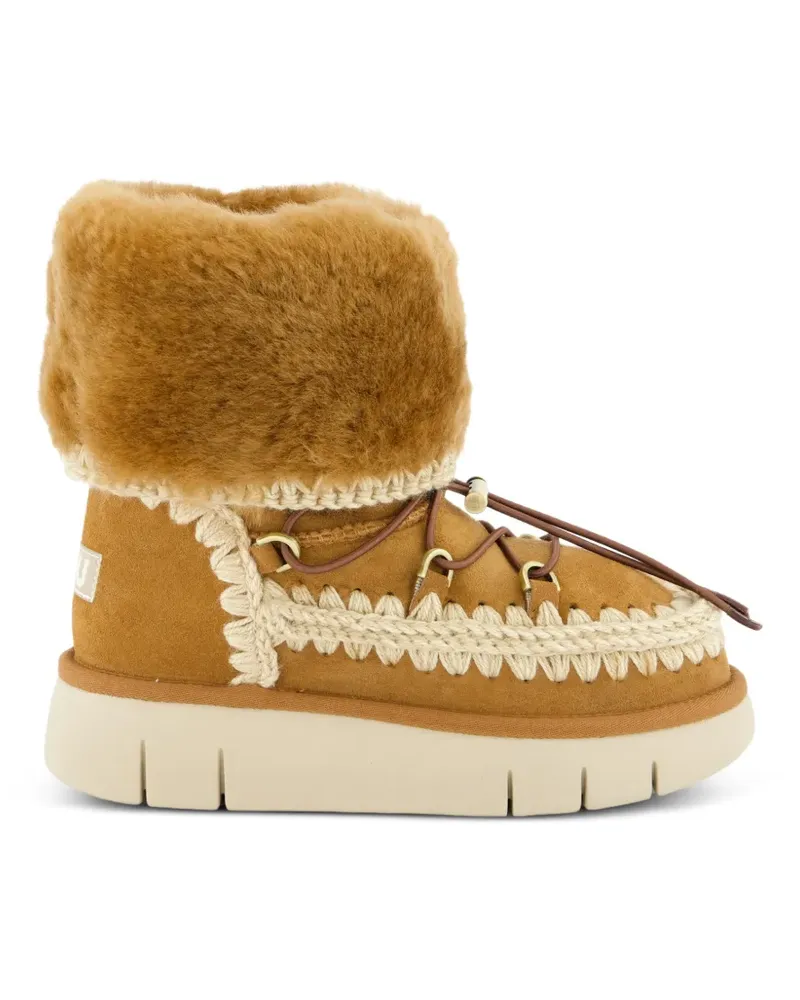 Mou Bounce Stiefel mit Pelzbündchen - Braun Braun