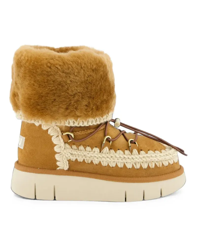 Mou Bounce fur-cuff boots - Braun Braun