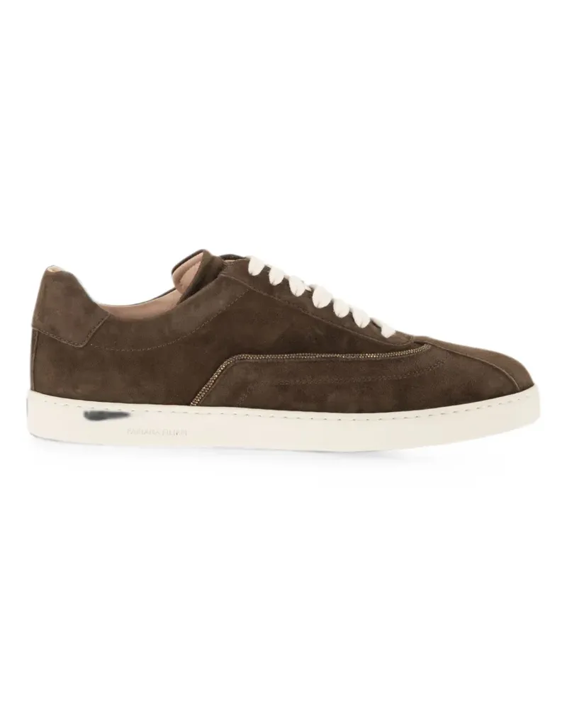 Fabiana Filippi metallic-trim suede sneakers - Braun Braun