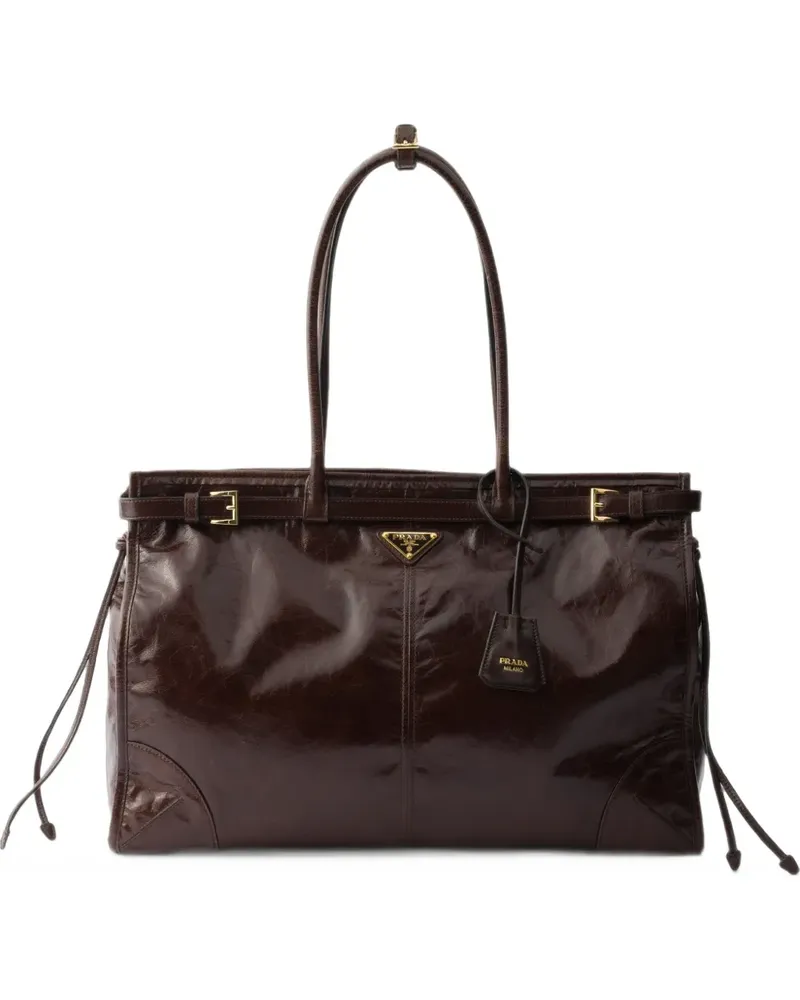 Prada Extragroße Bonnie Handtasche - Braun Braun