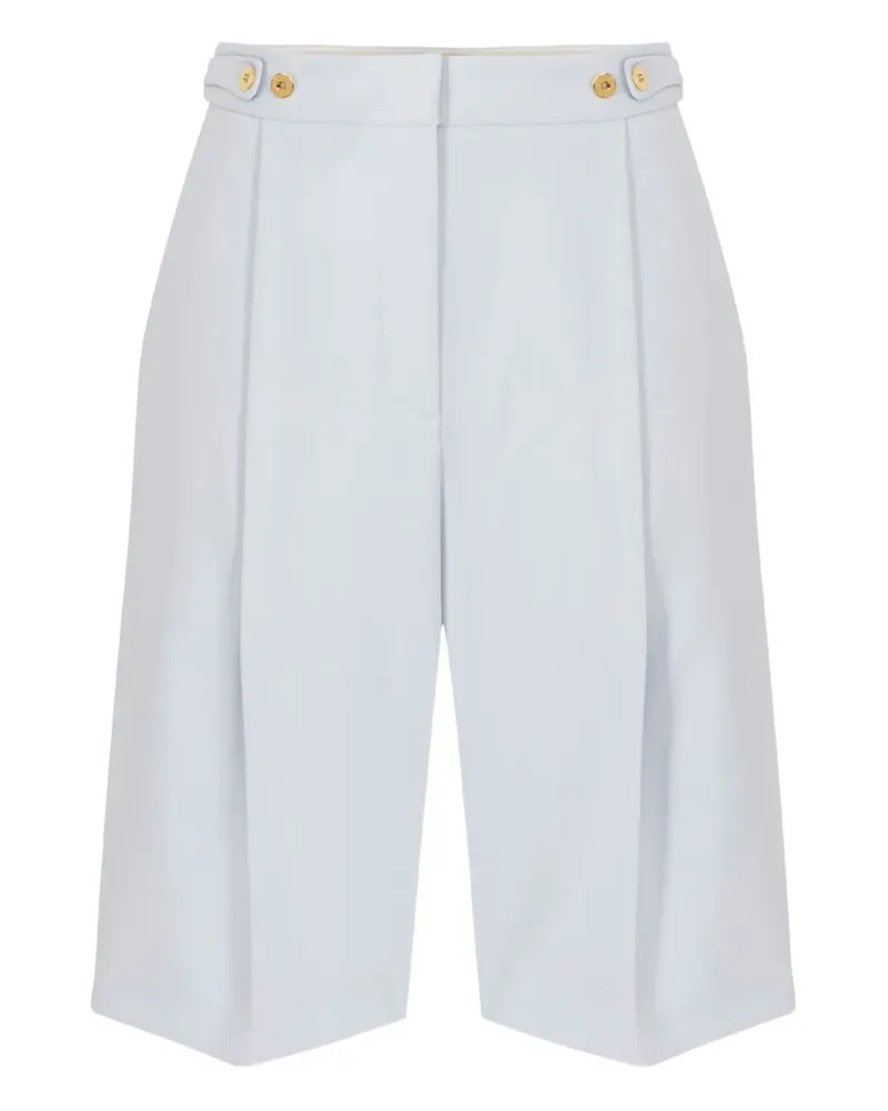 Elisabetta Franchi Plissierte High-Waist-Shorts - Weiß Weiß