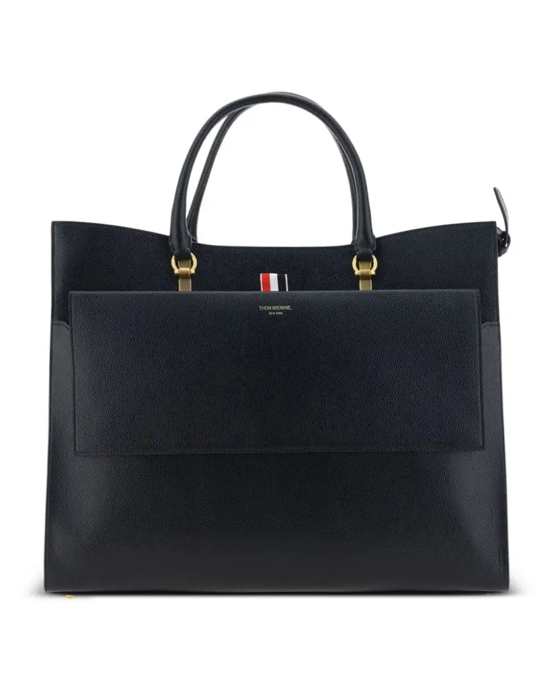 Thom Browne Großer 'Duet' Shopper - Schwarz Schwarz