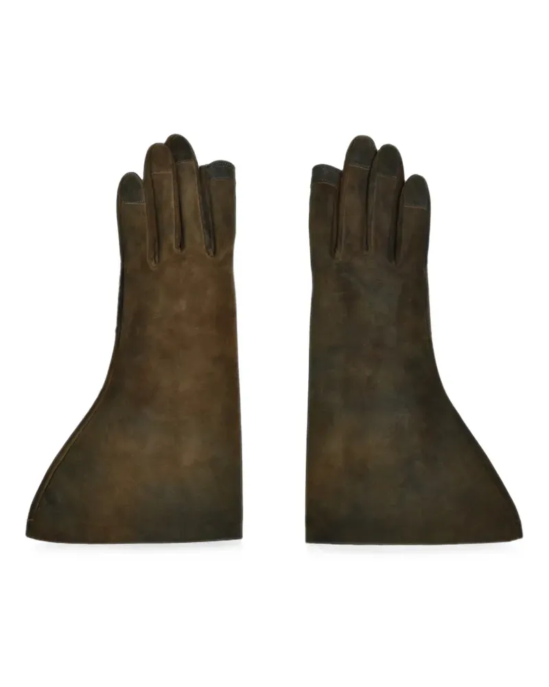 Rick Owens Gleam lambskin gloves - Braun Braun