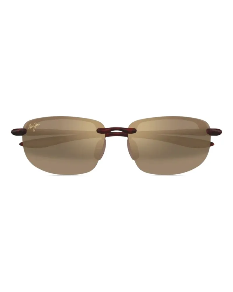 Maui Jim Rahmenlose Sonnenbrille mit ovalem Gestell - Braun Braun