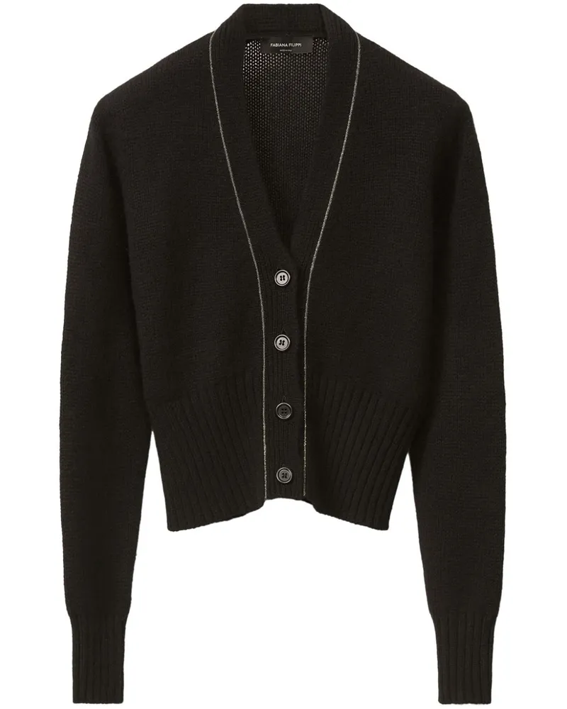 Fabiana Filippi Cardigan aus Kaschmir - Schwarz Schwarz
