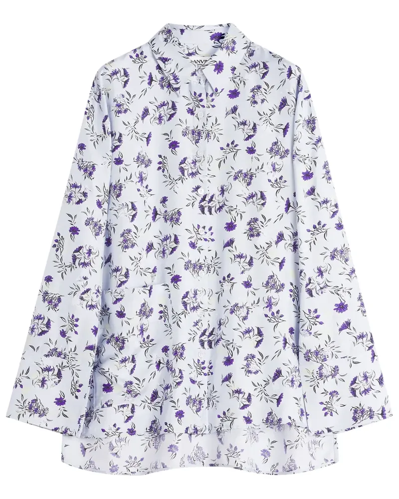 Lanvin Hemd mit Blumen-Print - Weiß Weiß