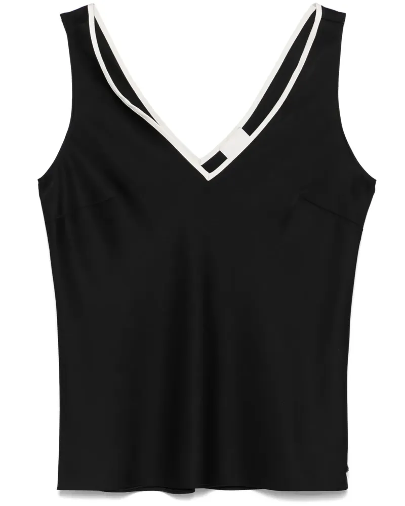 Calvin Klein Top in Satinoptik - Schwarz Schwarz