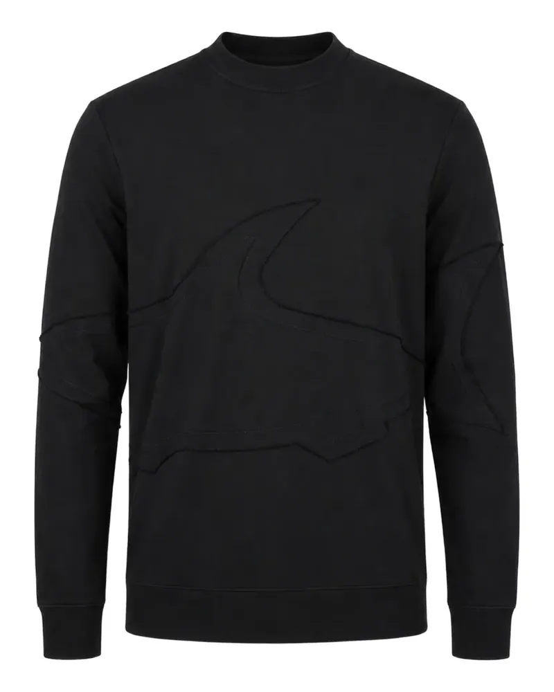 Paul & Shark logo-patch crew neck sweatshirt - Schwarz Schwarz