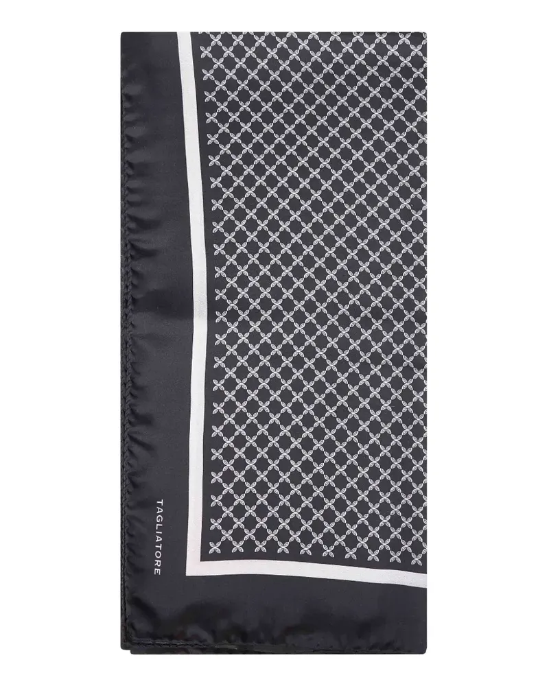 Tagliatore Seidenschal mit Logo-Muster - Schwarz Schwarz