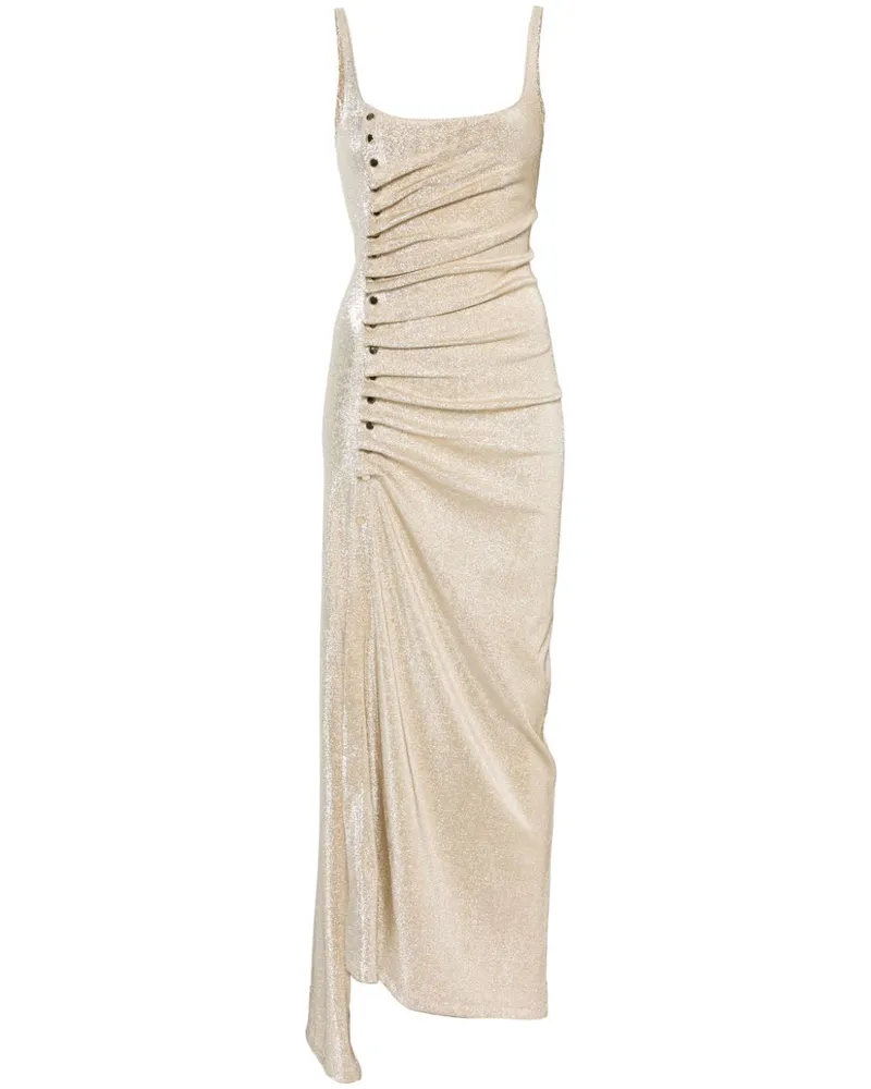 Paco Rabanne Drapiertes Minikleid aus Jersey - Gold Gold