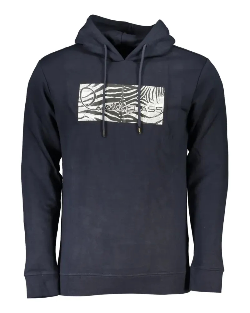 Roberto Cavalli zebra-print hoodie - Blau Blau