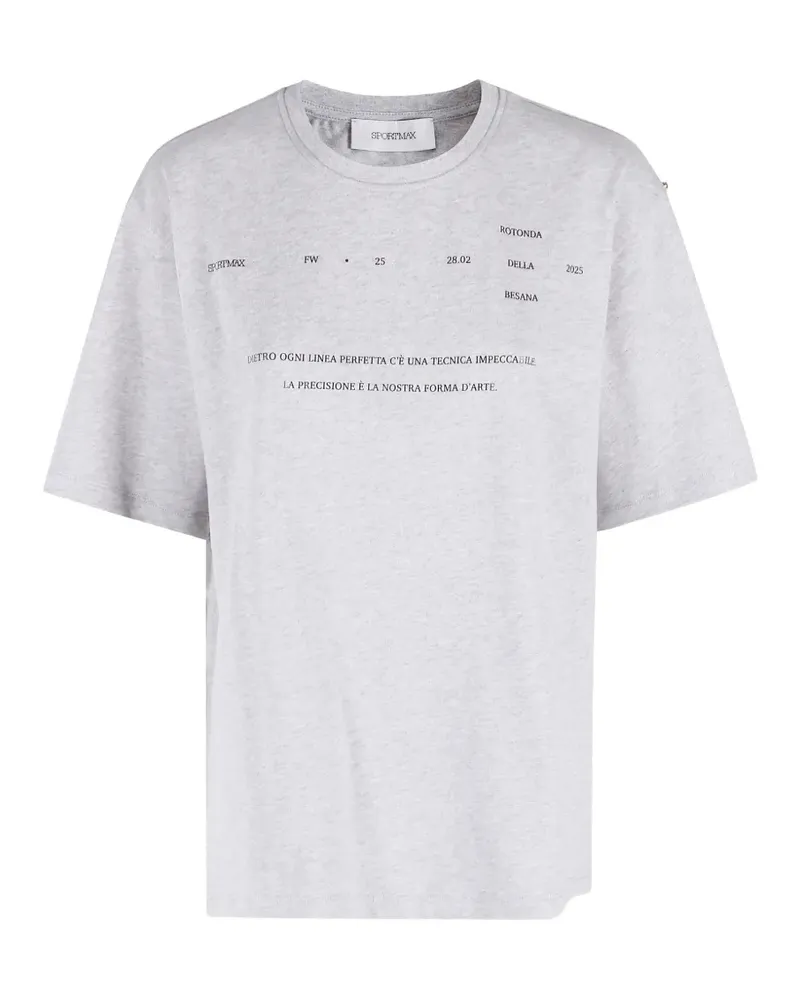SPORTMAX T-Shirt mit Print - Grau Grau