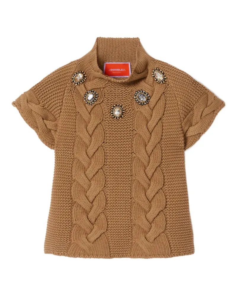 La DoubleJ Pullover mit Zopfmuster - Braun Braun