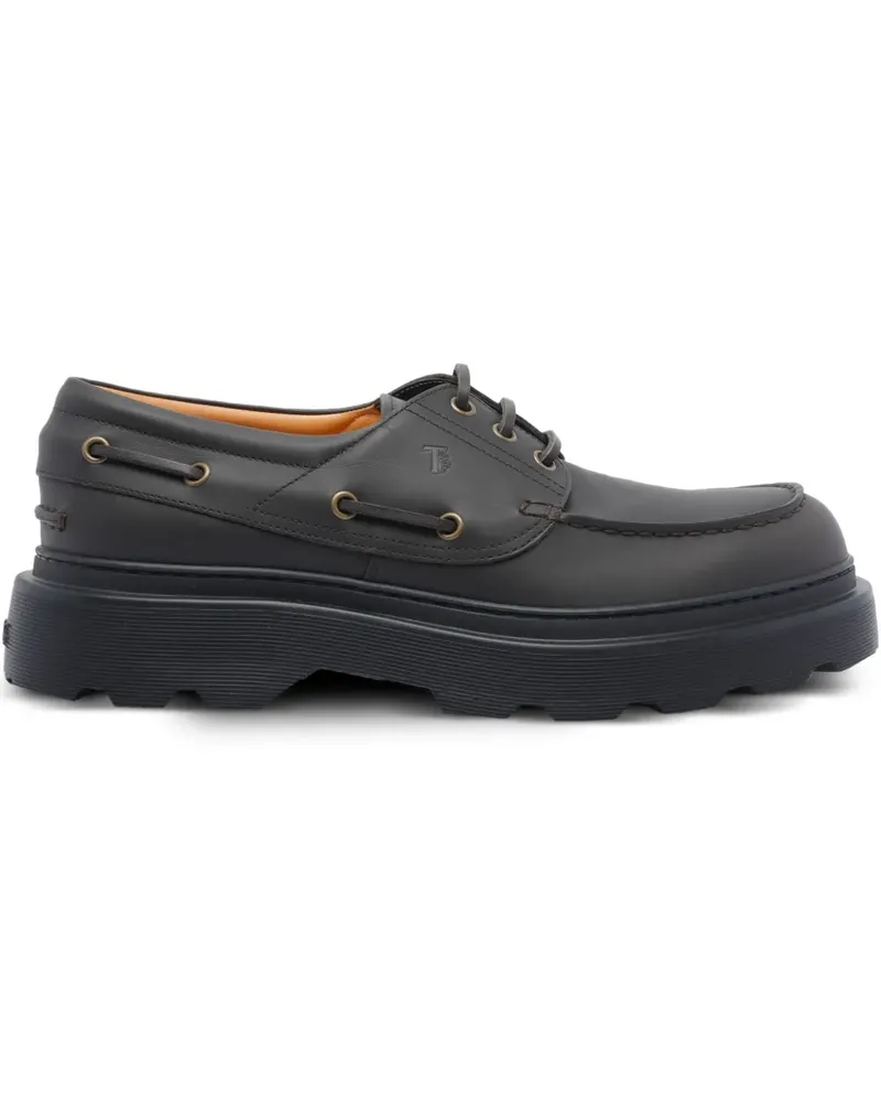 TOD'S Segelschuhe mit Plateau - Schwarz Schwarz