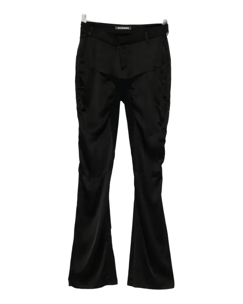 OTTOLINGER satin-finish panelled trousers - Schwarz Schwarz
