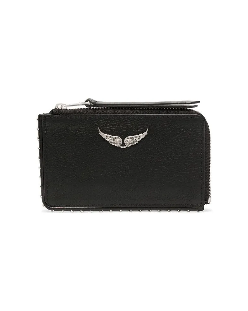Zadig & Voltaire Portemonnaie mit Logo-Schild - Schwarz Schwarz