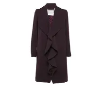 Pre-owned Wollmantel mit gerüschtem Revers - Violett