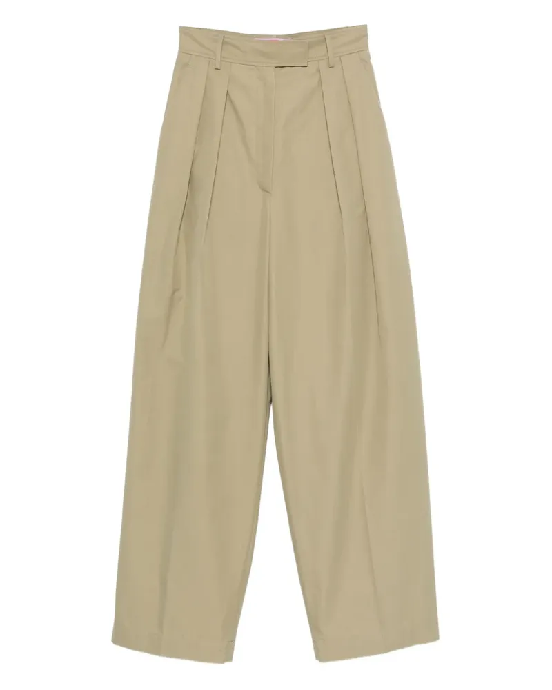 La DoubleJ Hose mit Bundfalten - Grün Grün