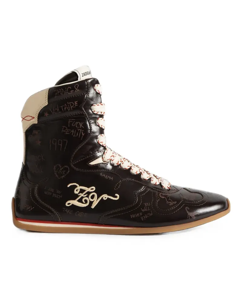 Zadig & Voltaire ZV Dance Sneakers mit Laser-Ätzung - Braun Braun