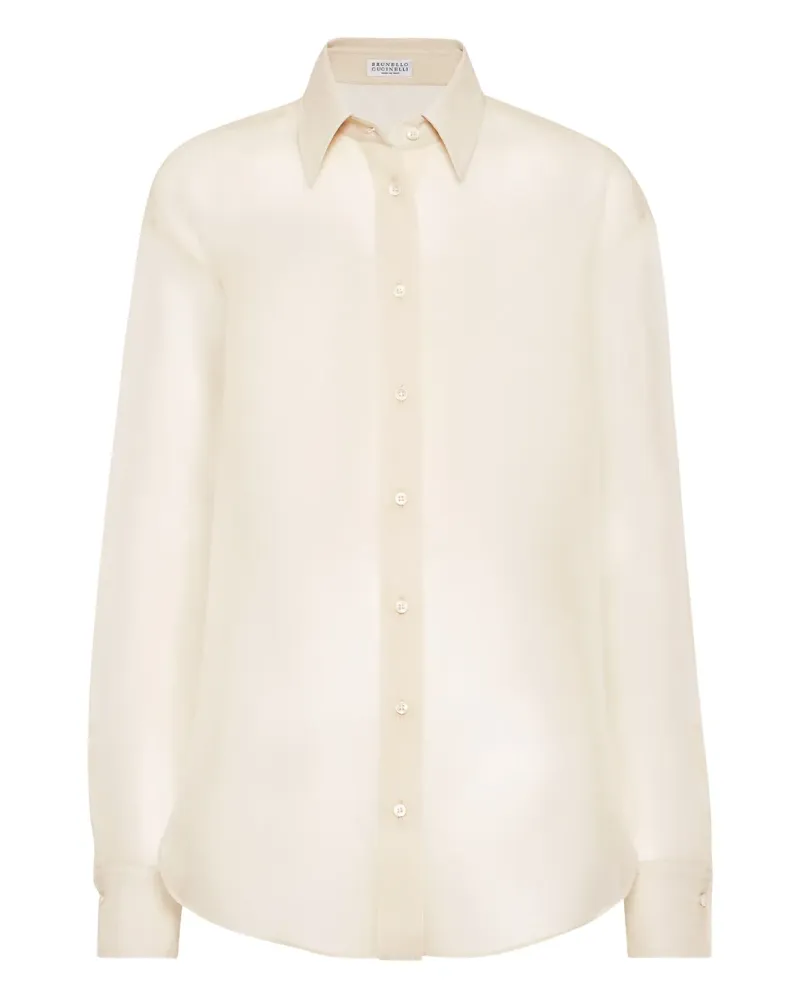 Brunello Cucinelli Hemd aus Seide - Nude Nude