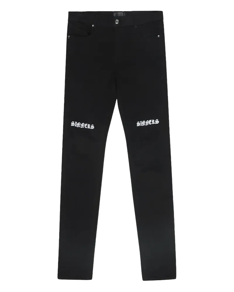 RTA Jeans mit Stickerei - Schwarz Schwarz