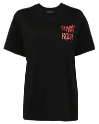 Simone Rocha T-Shirt mit Logo-Print Schwarz