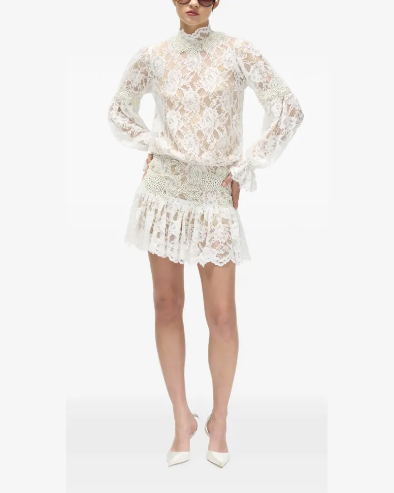 Giuseppe di Morabito Midikleid mit langen Ärmeln - Weiß Weiß