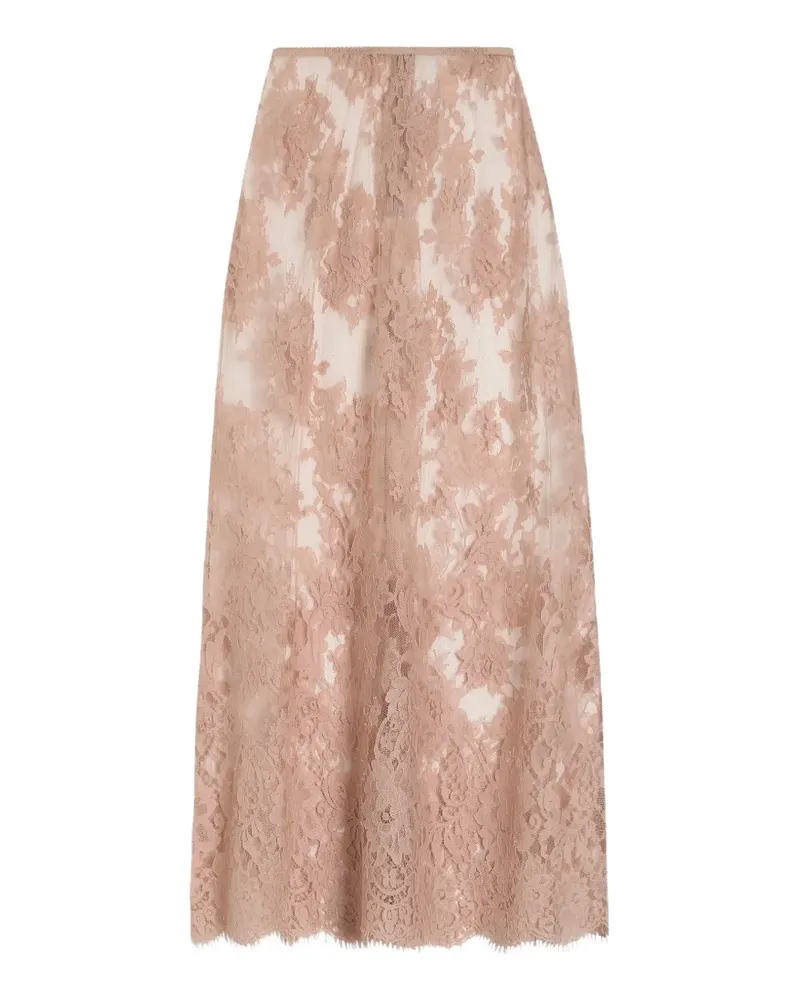 Dolce & Gabbana Rock mit Chantilly-Spitze - Rosa Rosa