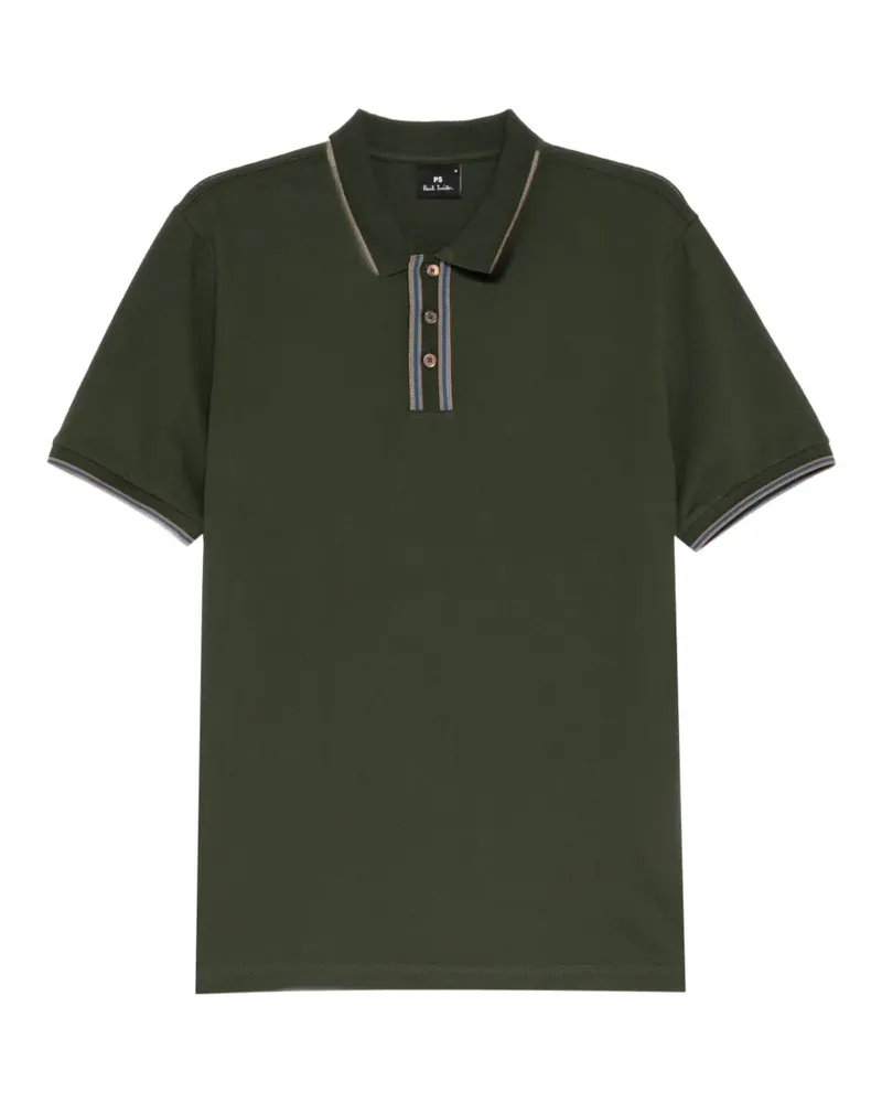 Paul Smith Poloshirt mit Streifendetail - Grün Grün