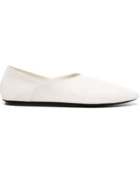 Jil Sander Ballerinas aus Leder Weiß