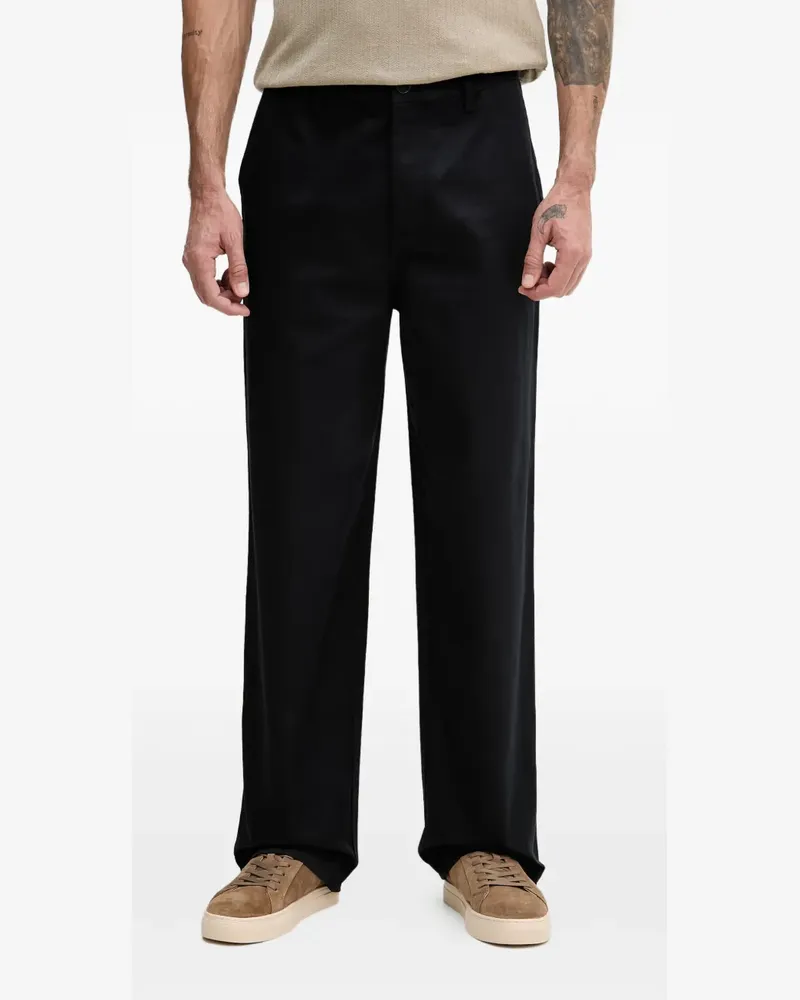 Armani Exchange Gerade Hose mit Logo-Schild - Blau Blau