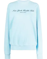 SPORTY & RICH Sweatshirt mit Text-Print Blau