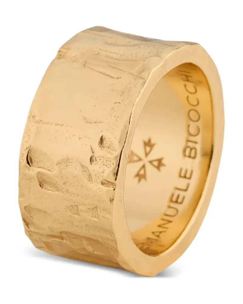 Emanuele Bicocchi Großer Ring mit gehämmertem Band - Gold Gold