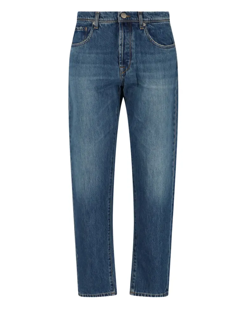 Incotex Hose mit Gürtelschlaufen - Blau Blau