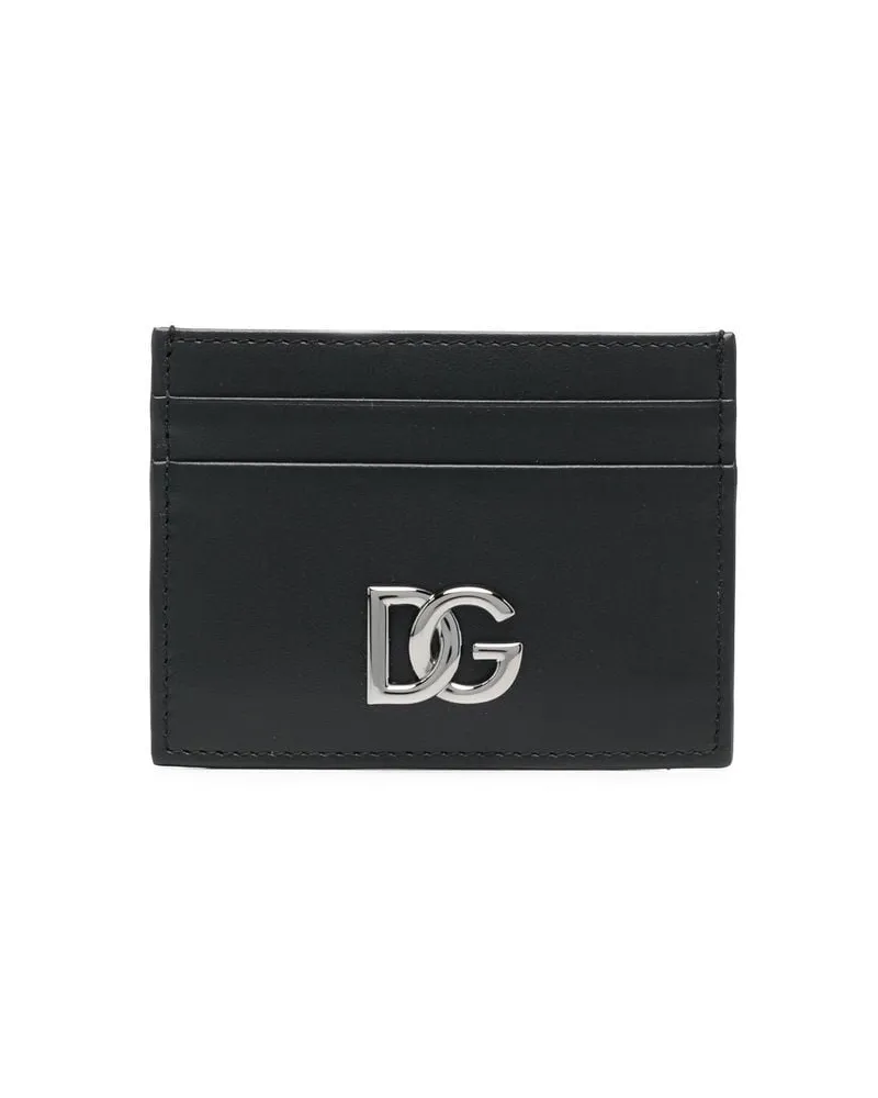 Dolce & Gabbana Kartenetui mit Logo-Schild - Schwarz Schwarz