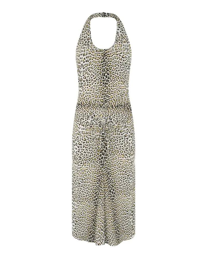 Roberto Cavalli halter animal-print midi dress - Nude Nude