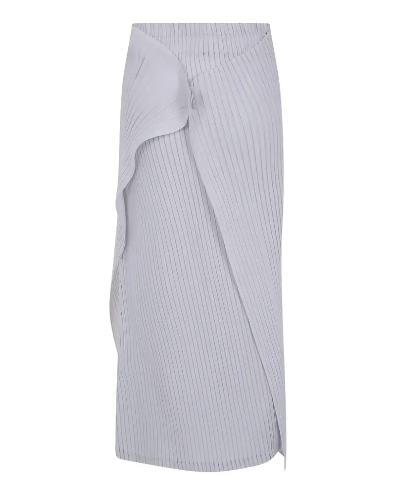 Issey Miyake pleated maxi skirt - Grau Grau