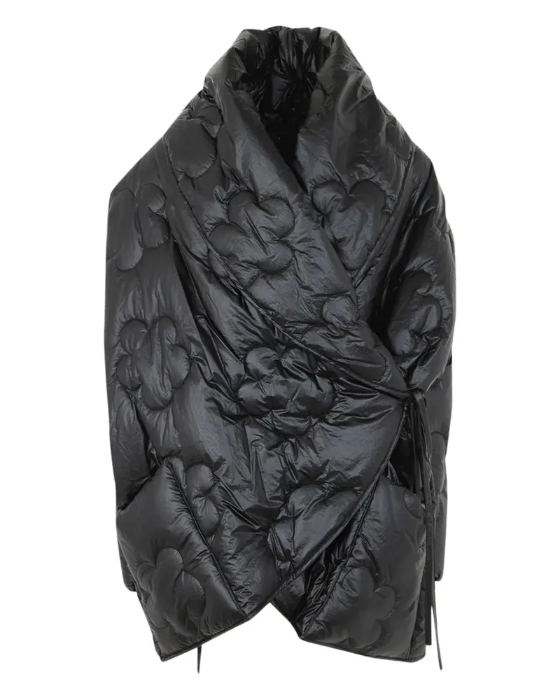 Maria Calderara flower quilted coat - Schwarz Schwarz